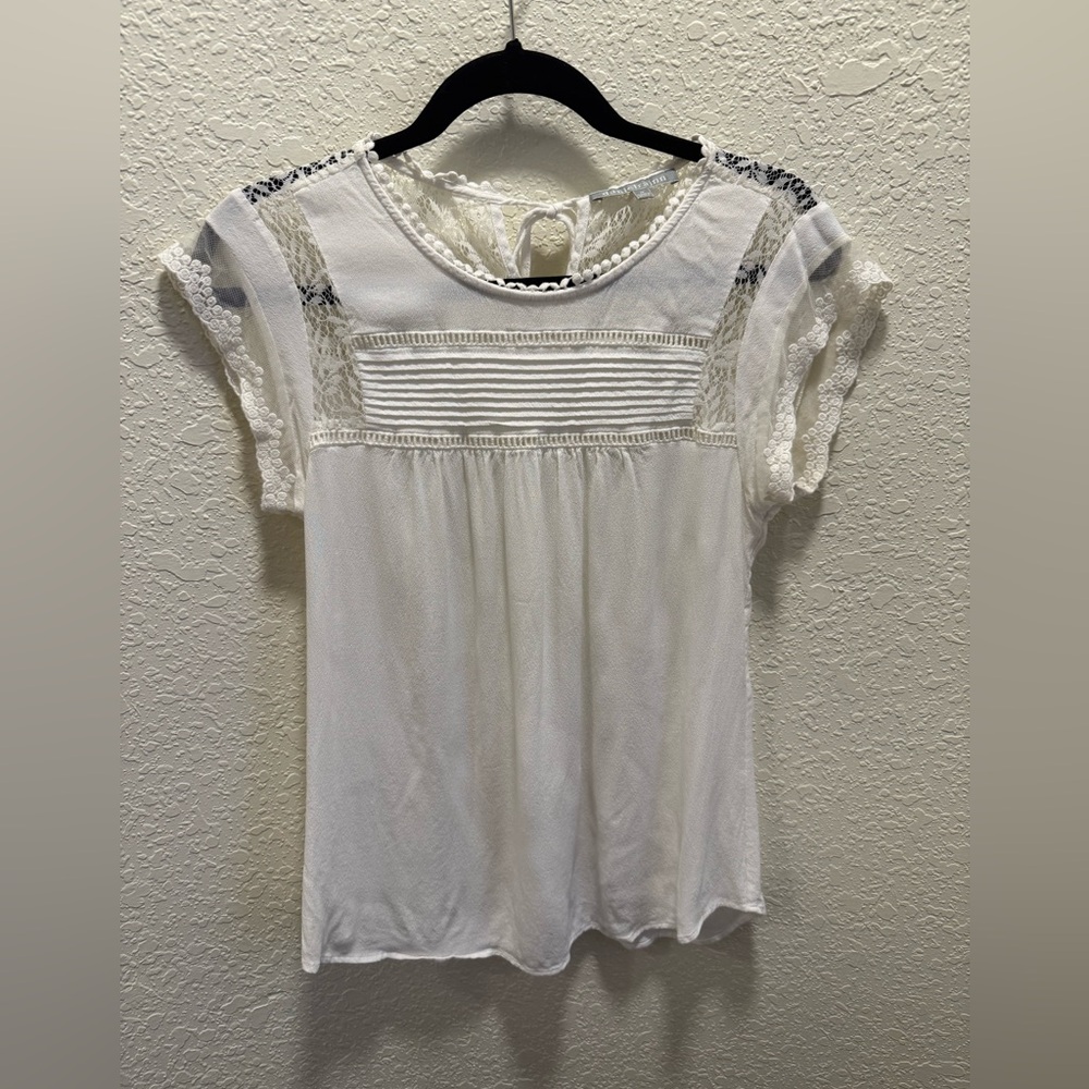 Daniel Rainn White Lace Blouse